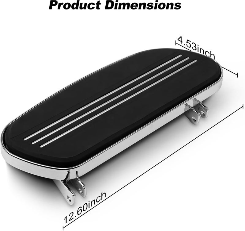 VASTMT Motorcycle Footboards Streamliner Front Driver Footboard for Harley Touring Road King Electra Glide Street Glide Road Glide 1986-Up and Trike Models 2008-Up, Softail FL 1986-2017, FLD 2012-2016 - Image 5
